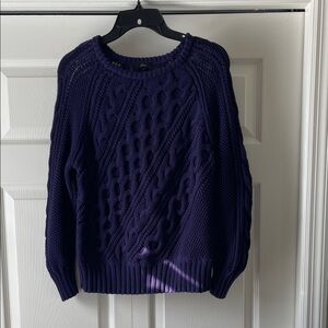 J. Crew Navy Cable Knit Sweater